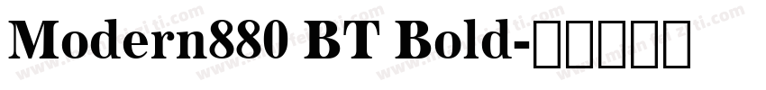 Modern880 BT Bold字体转换